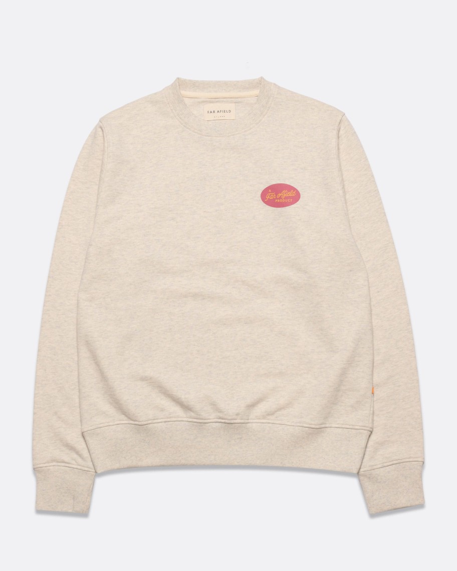 Far Afield Sweatshirts | Crew Neck Sweatshirt - Grey Marl Fa Product Stamp