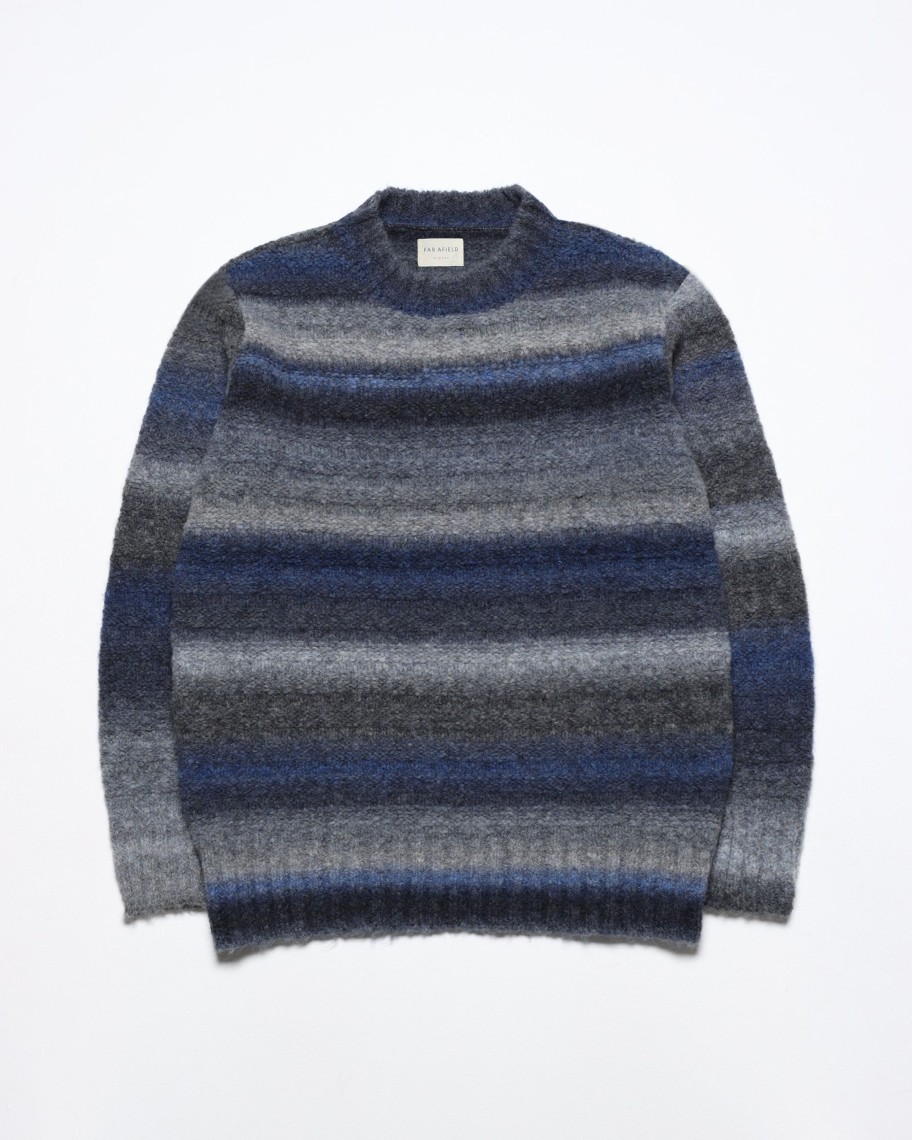 Far Afield Knitwear | Hosono Knit - Black / Multi Ombre Stripe