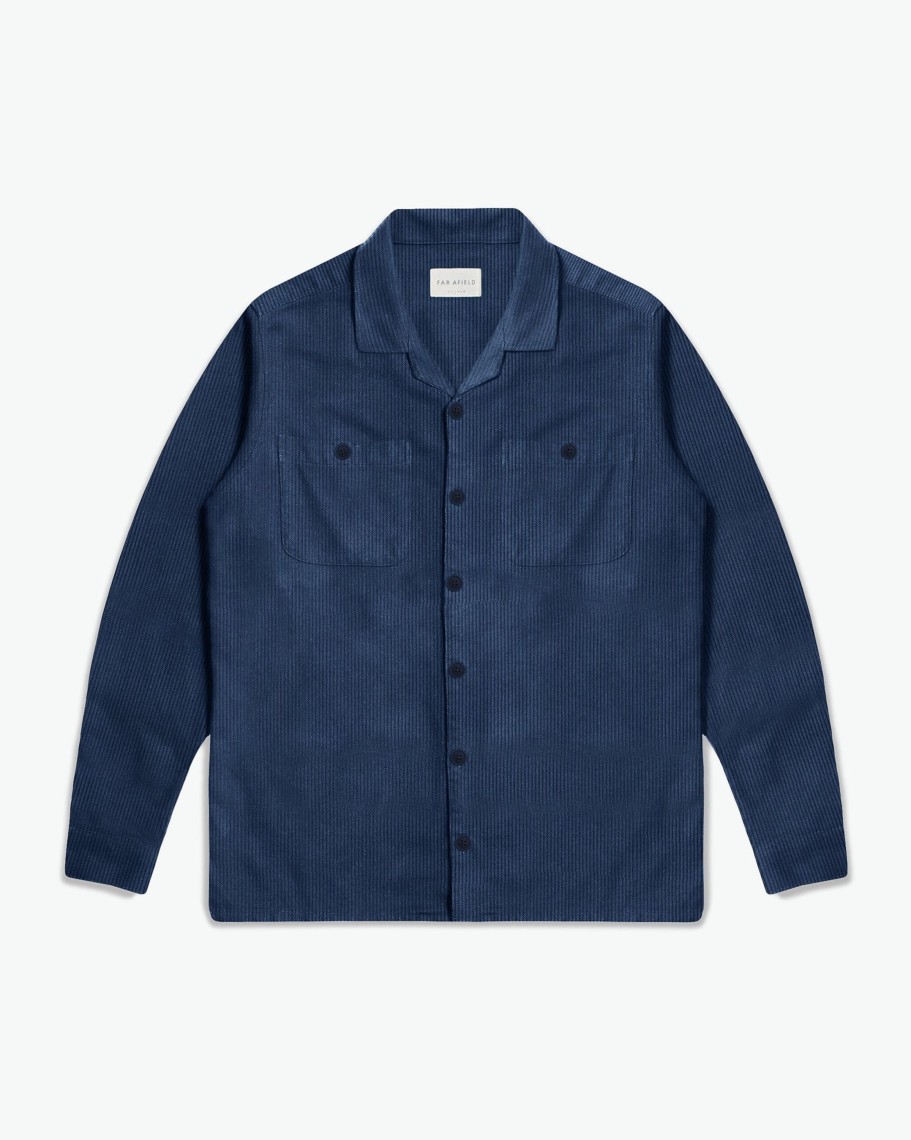 Far Afield Shirts | Hiro Shirt - Insignia Blue Corduroy