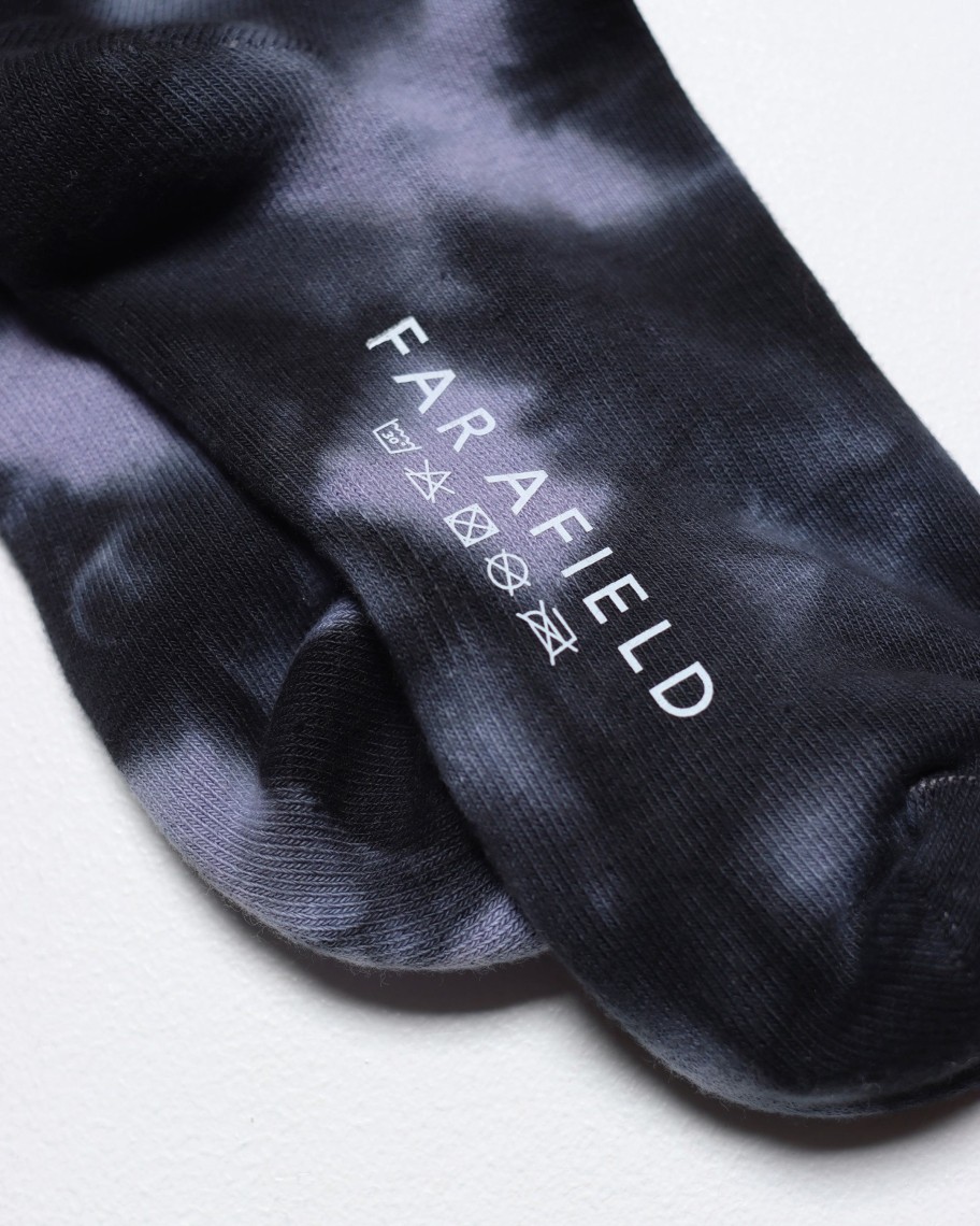 Far Afield Socks | Tie Dye Socks - Black