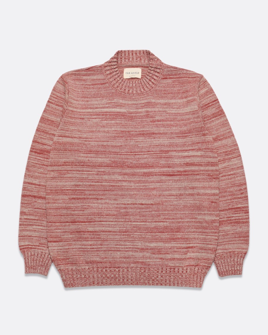 Far Afield Knitwear | Dieter Knit - Red / Sand Twisted Yarn