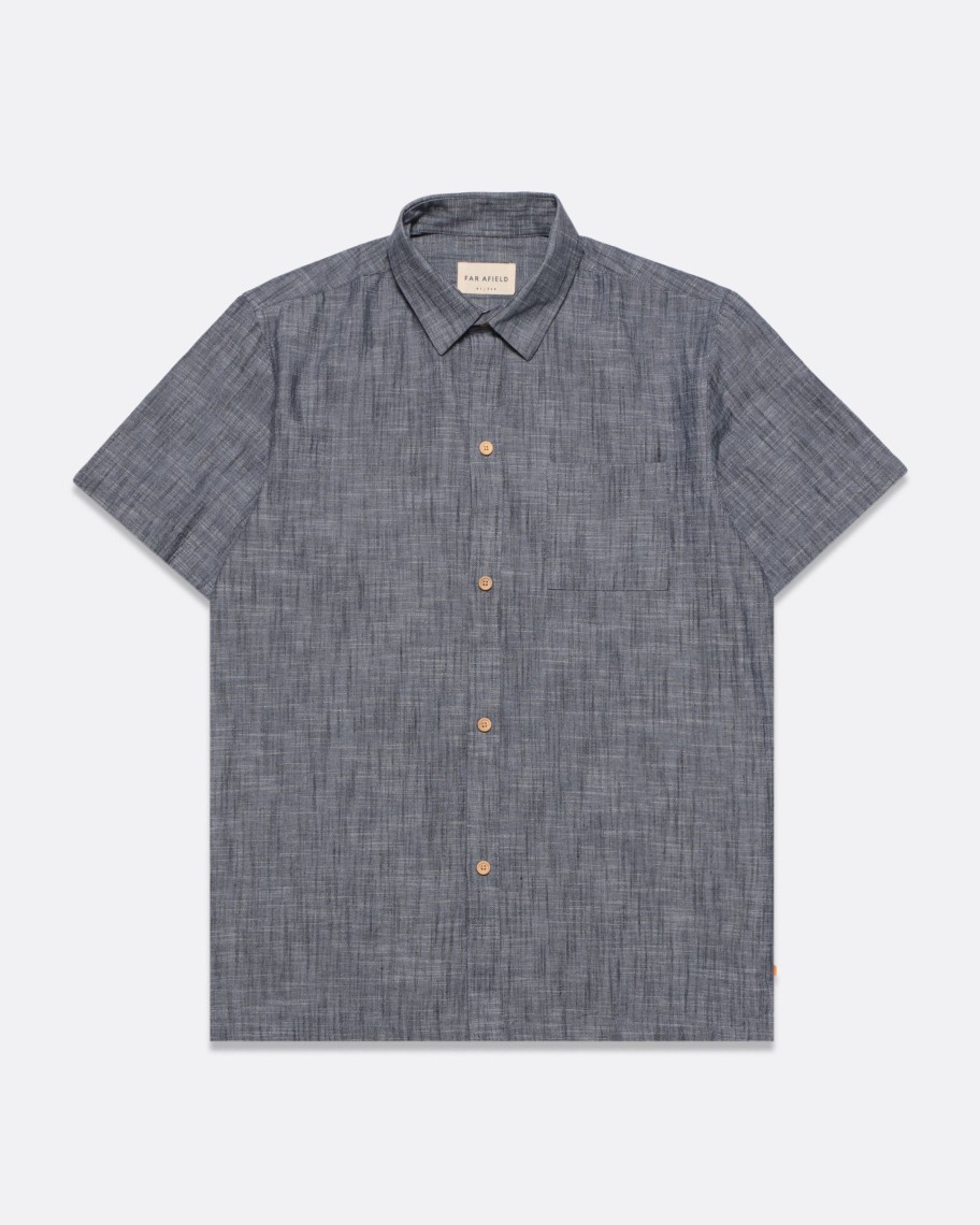 Far Afield Shirts | Costa Shirt - Navy Chambray Slub