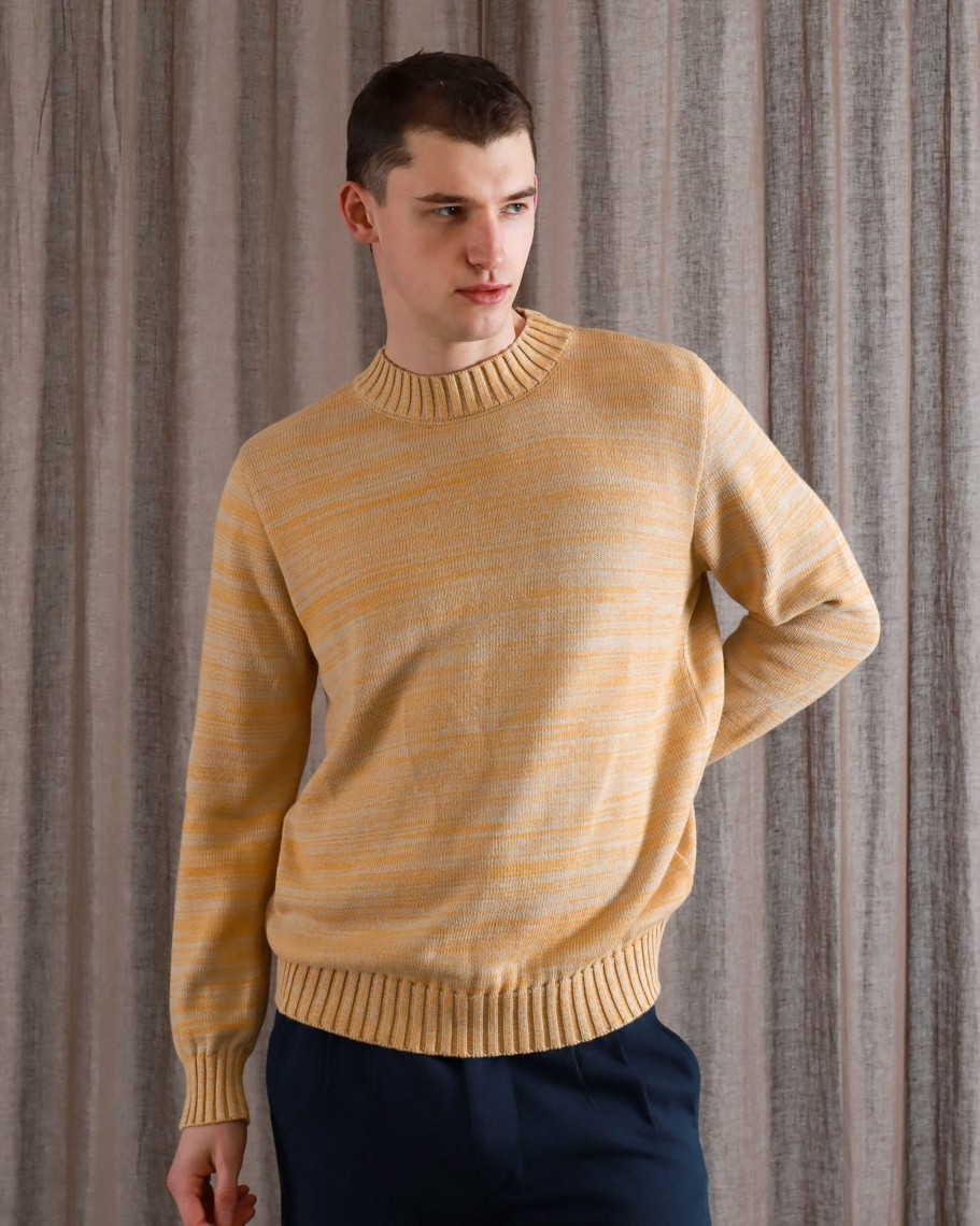 Far Afield Knitwear | Dieter Knit - Honey Gold / Sand Twisted Yarn