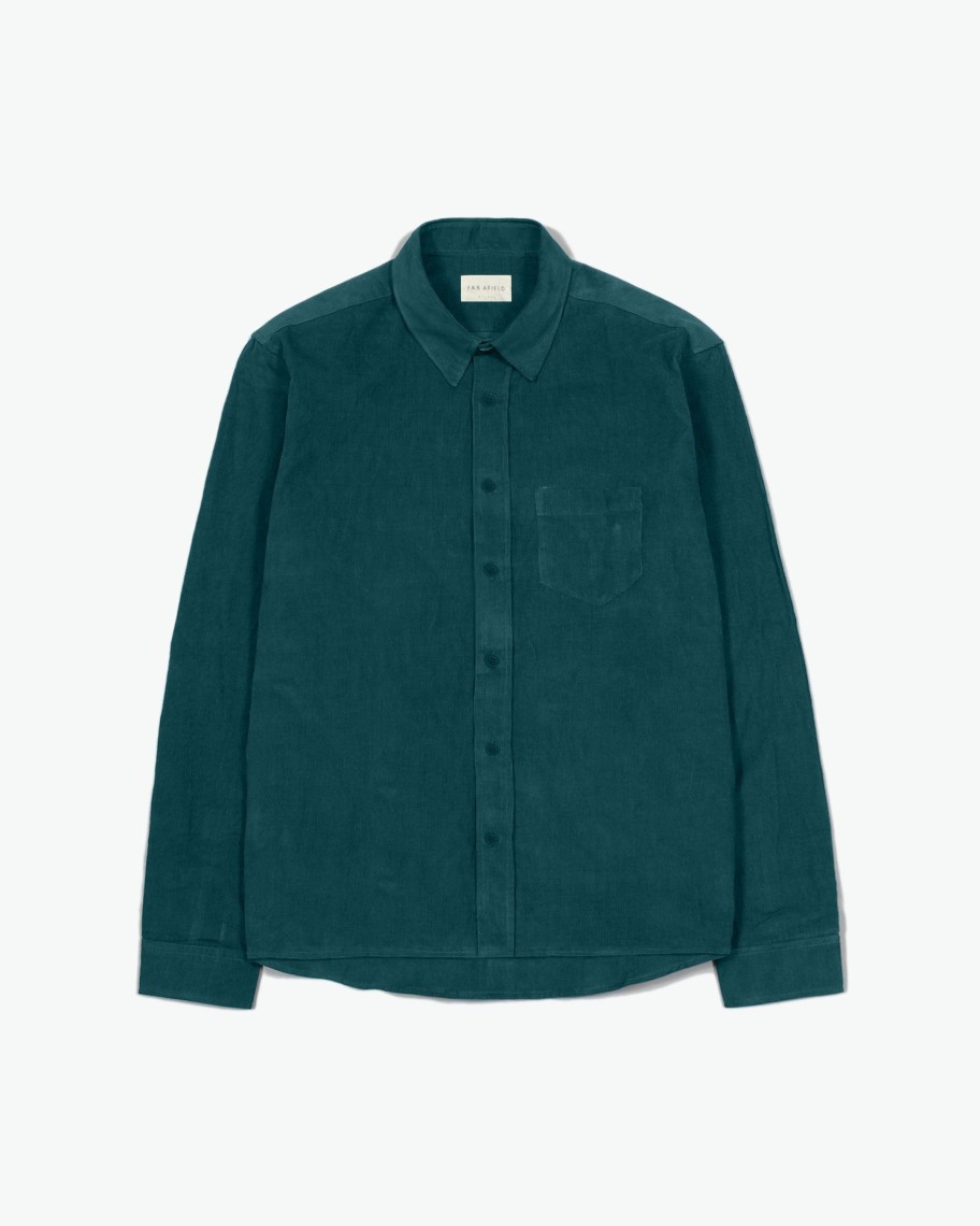 Far Afield Shirts | Day Shirt - Deep Teal Corduroy