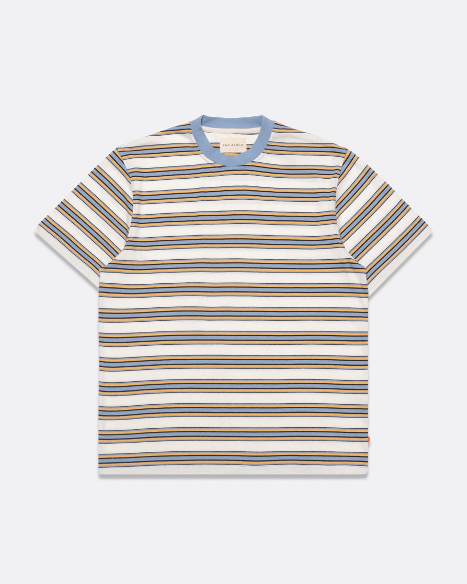 Far Afield T-Shirts | Crew Neck T-Shirt - Whitstable Stripe