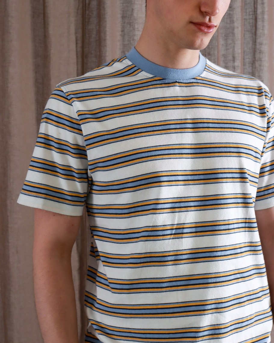 Far Afield T-Shirts | Crew Neck T-Shirt - Whitstable Stripe