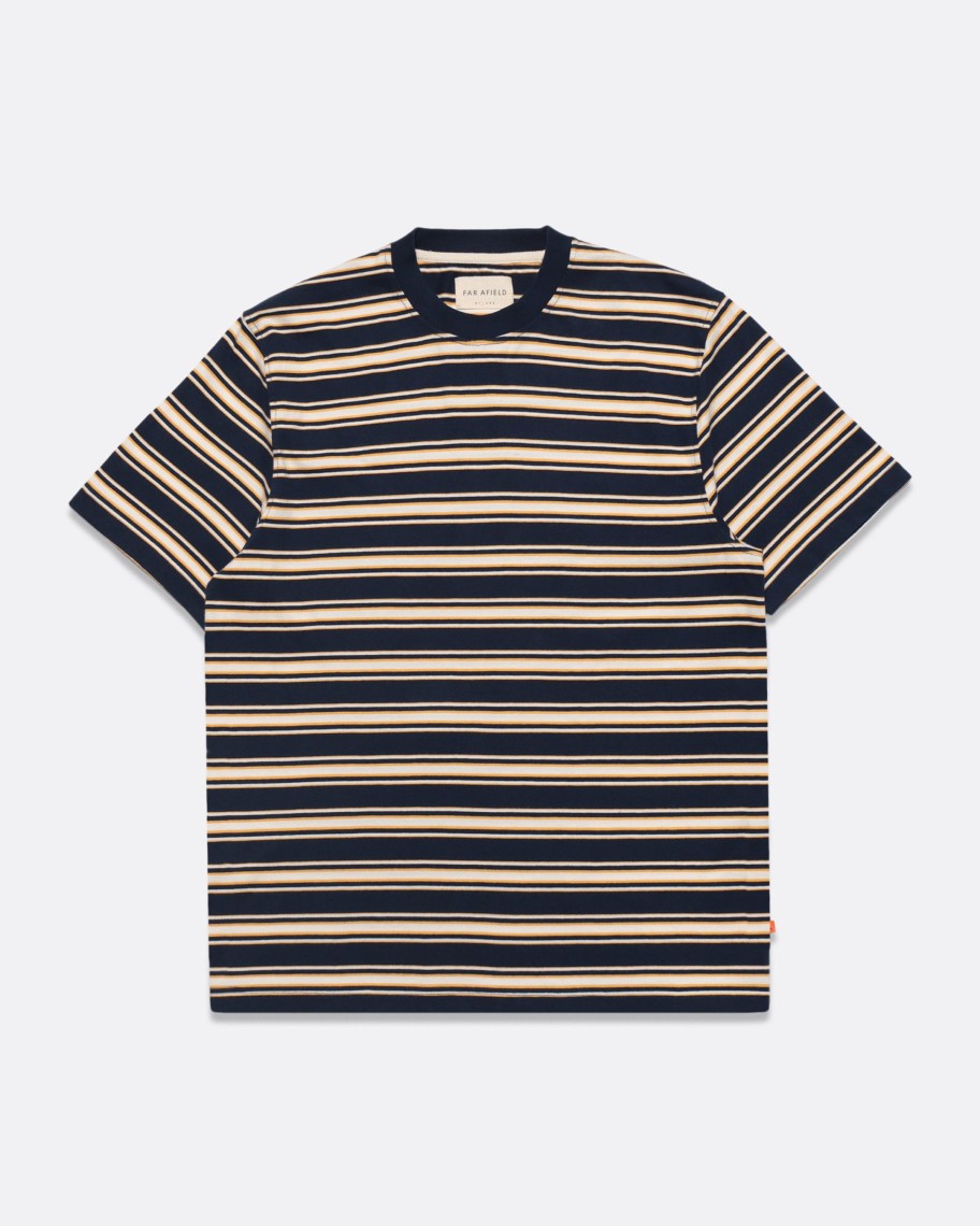 Far Afield T-Shirts | Crew Neck T-Shirt - Brighton Stripe