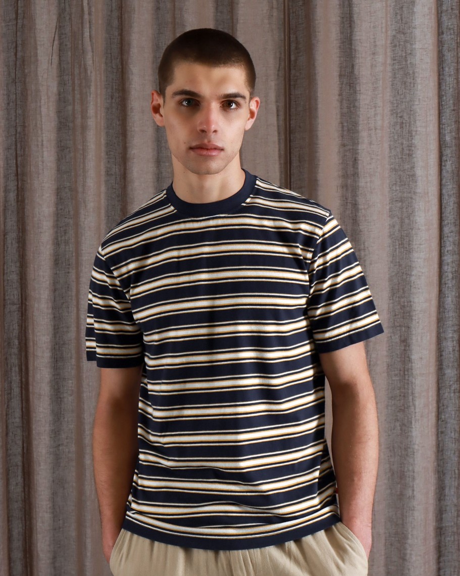 Far Afield T-Shirts | Crew Neck T-Shirt - Brighton Stripe