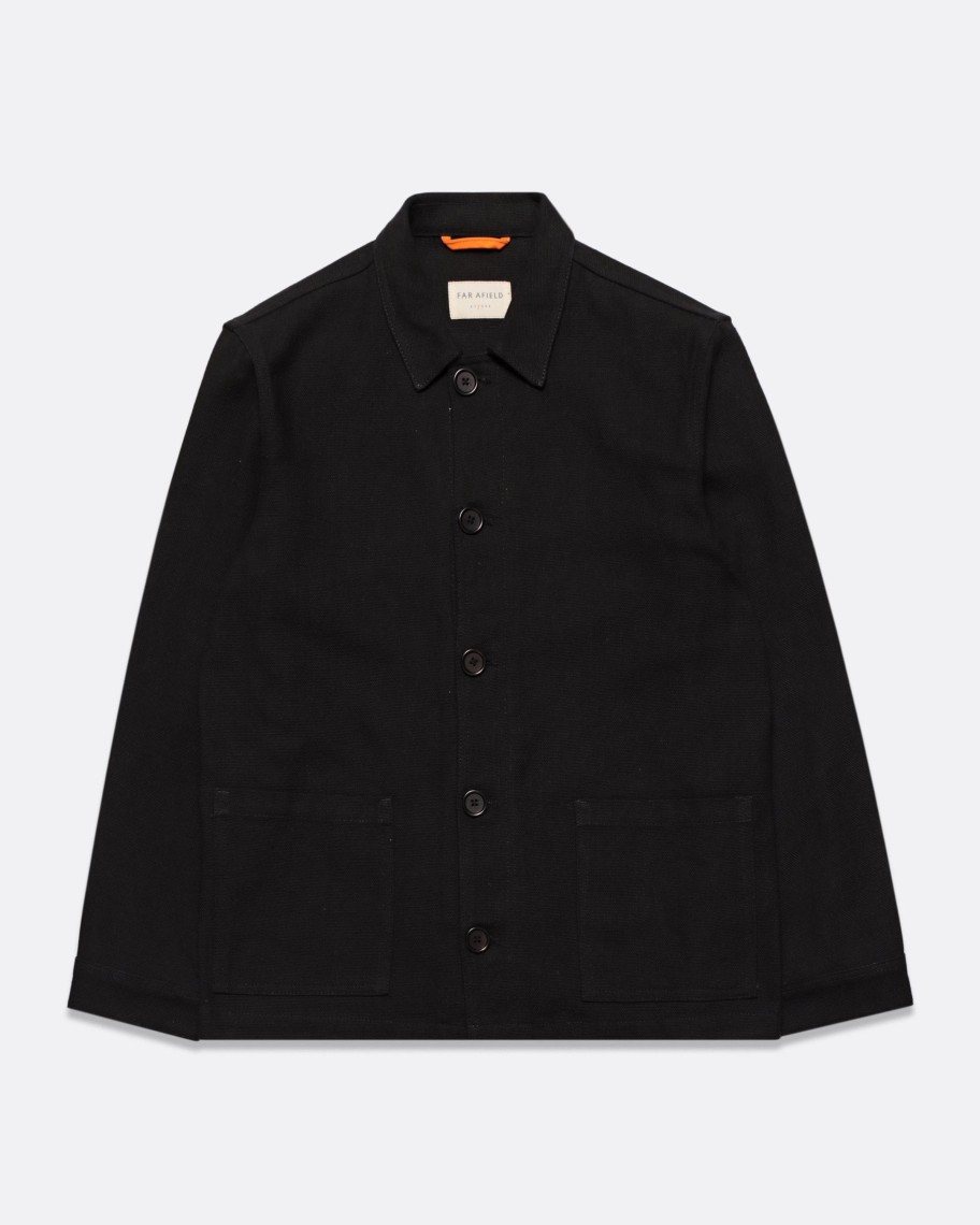 Far Afield Outerwear | Bisset Jacket - Black Textured Weave