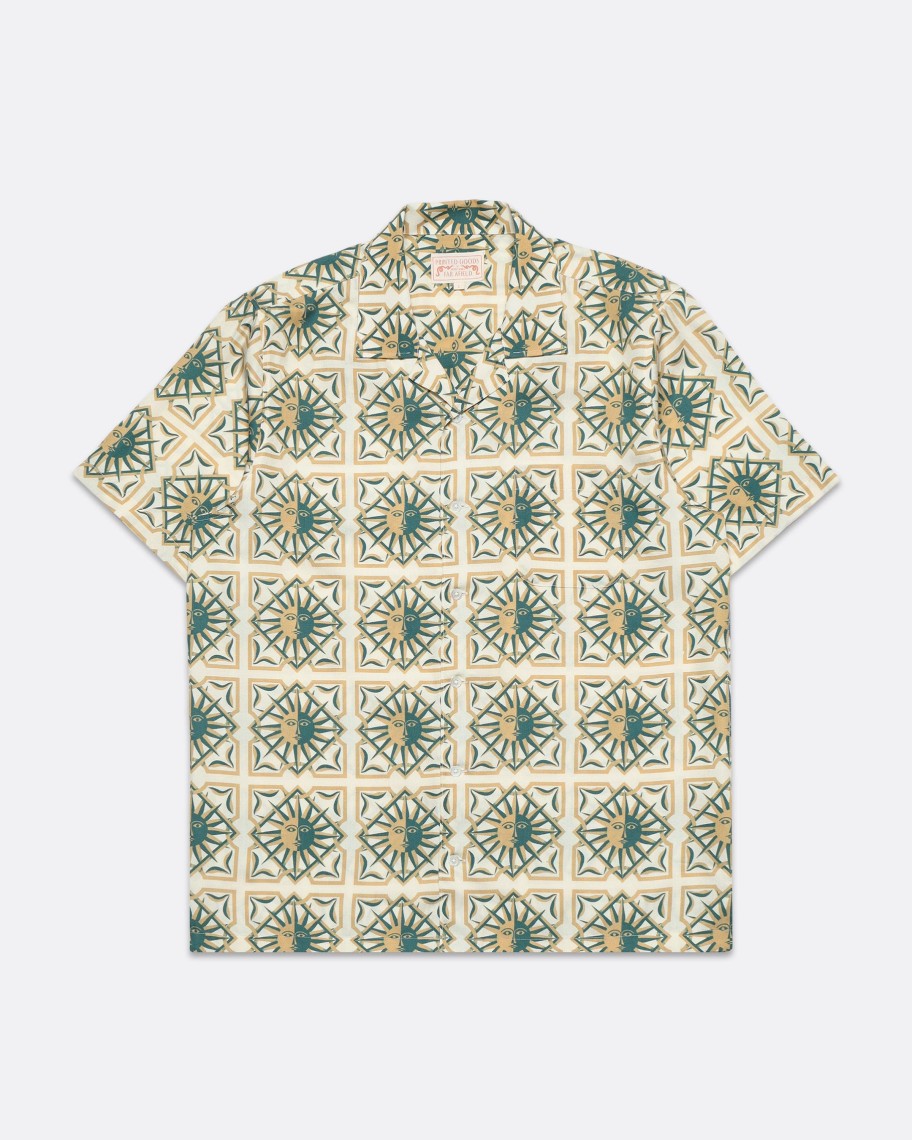 Far Afield Shirts | X Printed Goods Stachio Shirt - Sun Print