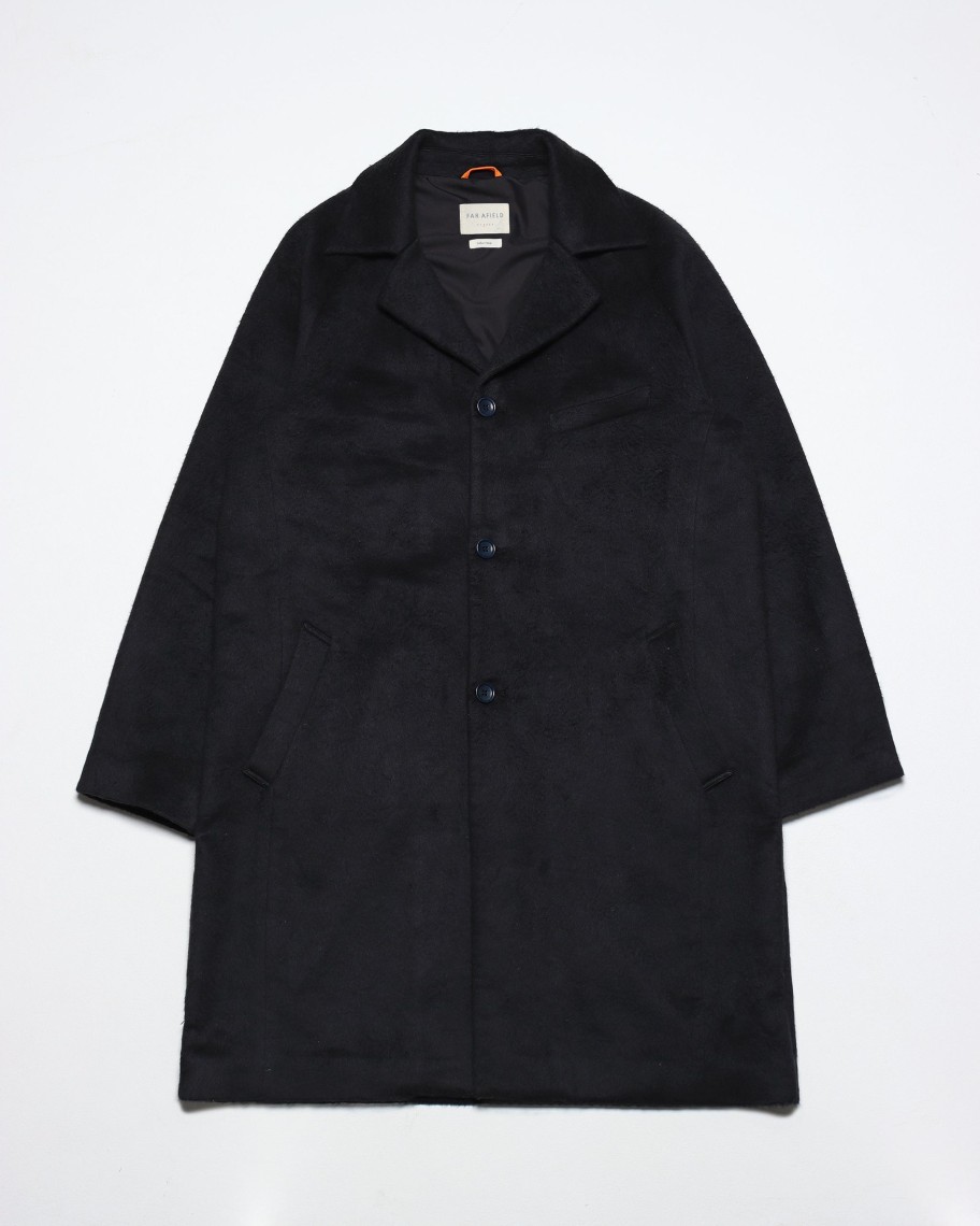 Far Afield Outerwear | Vico Coat - Black Brushed Pile