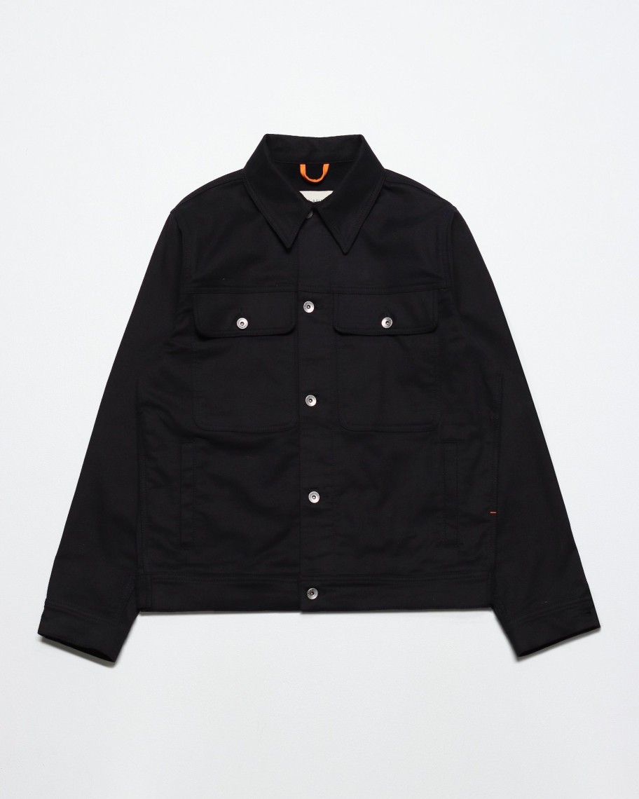 Far Afield Outerwear | Watts Jacket - Black Moleskin Cotton