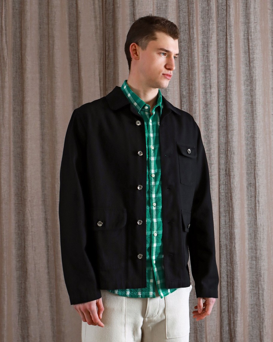 Far Afield Outerwear | Selene Jacket - Black Panama Twill