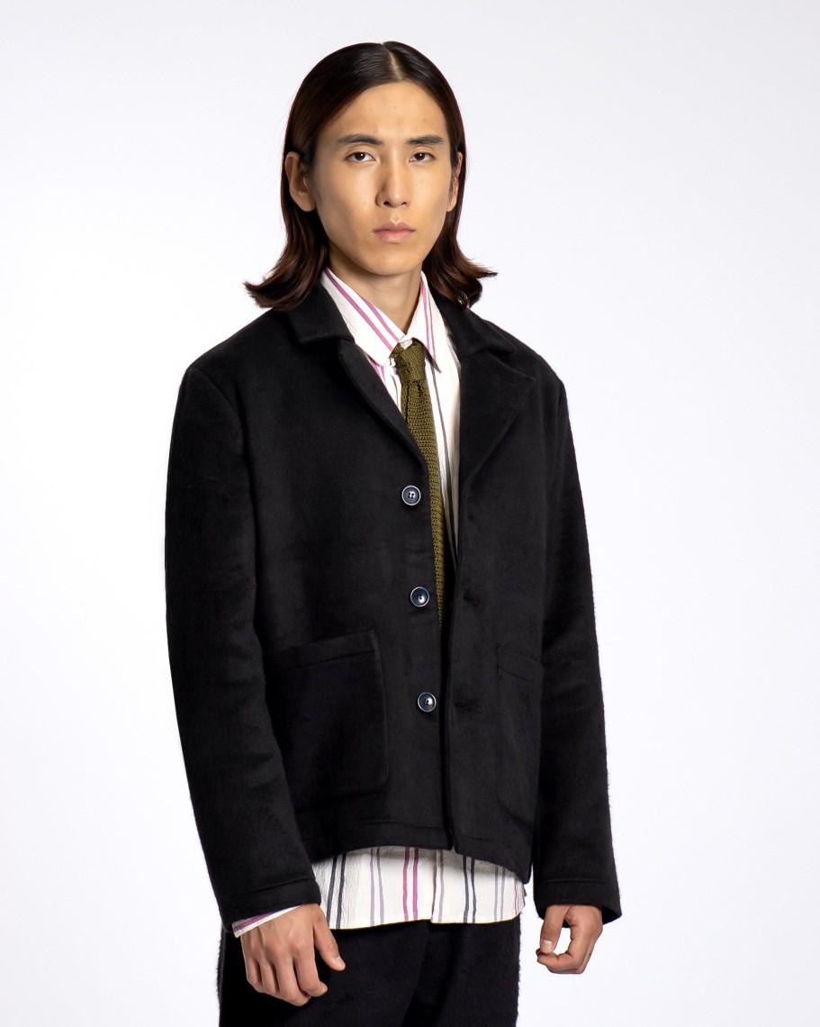 Far Afield Outerwear | Zirkus Blazer - Black Brushed Pile