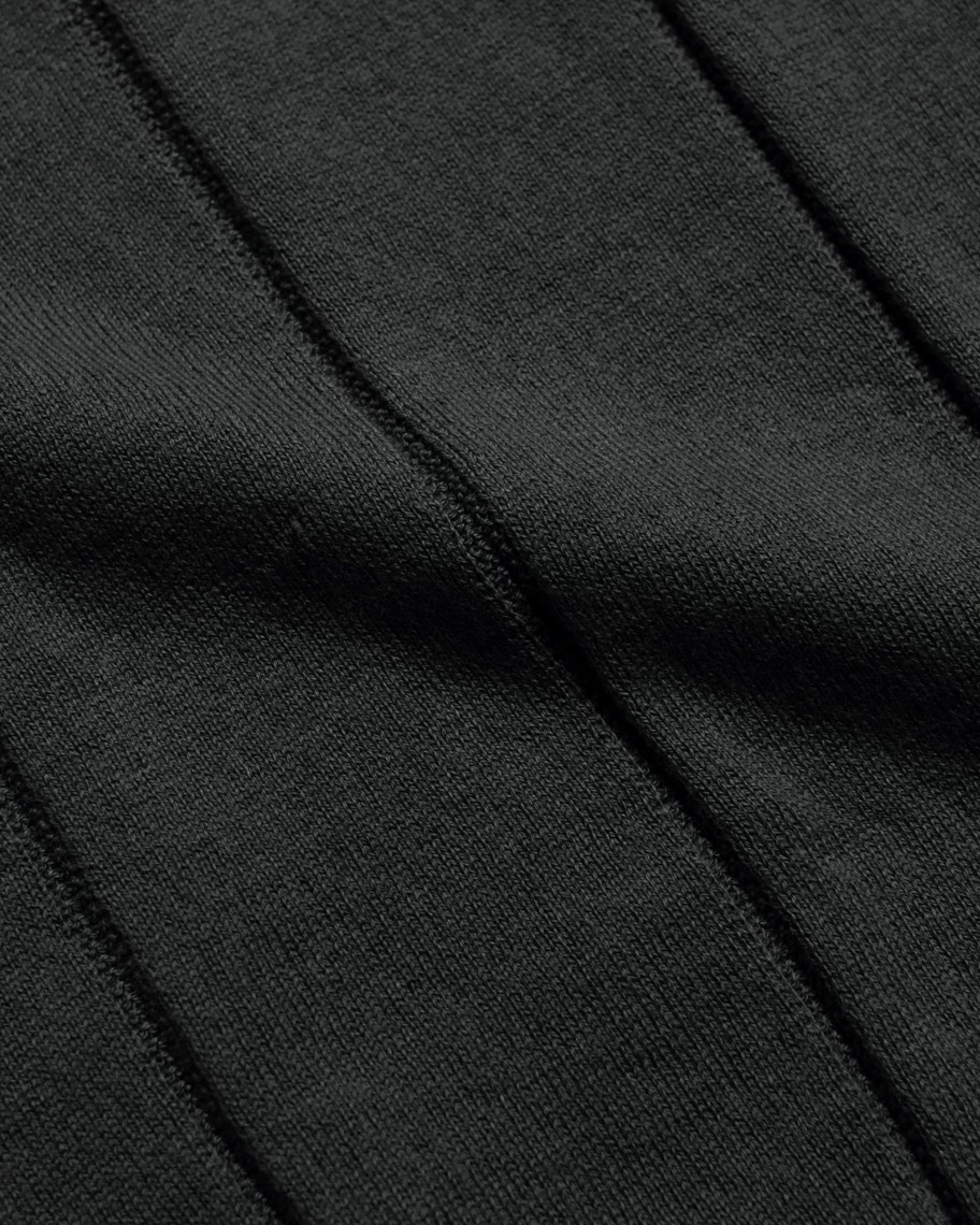 Far Afield Polo Shirts | Jacobs Polo - Black Punched Stripe