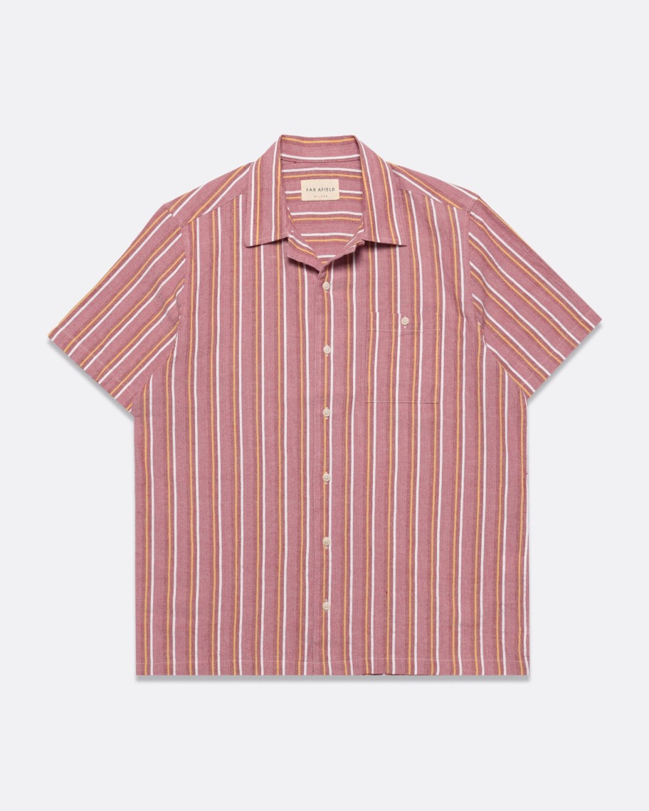 Far Afield Shirts | Selleck Shirt - Rose Pink Ramsgate Stripe