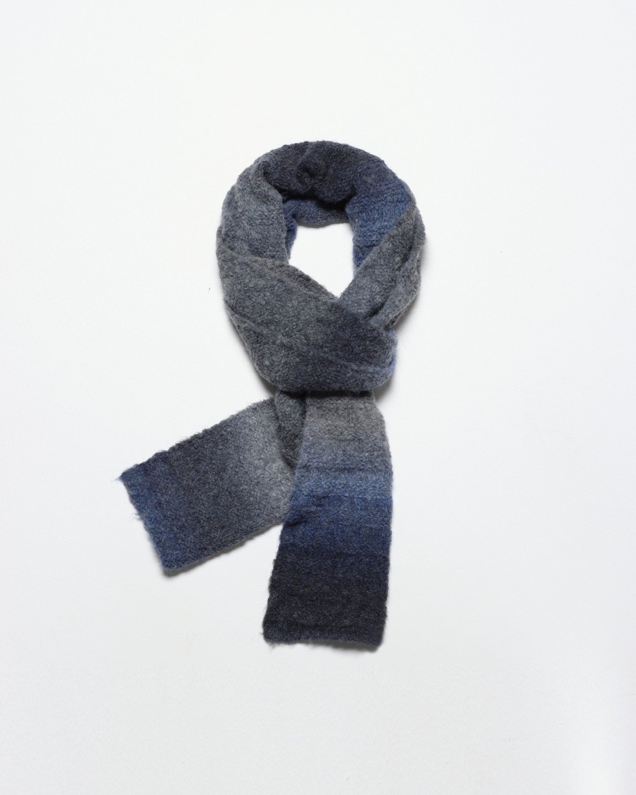 Far Afield Scarves | Ombre Stripe Scarf - Black / Multi Recycled Cotton Blend