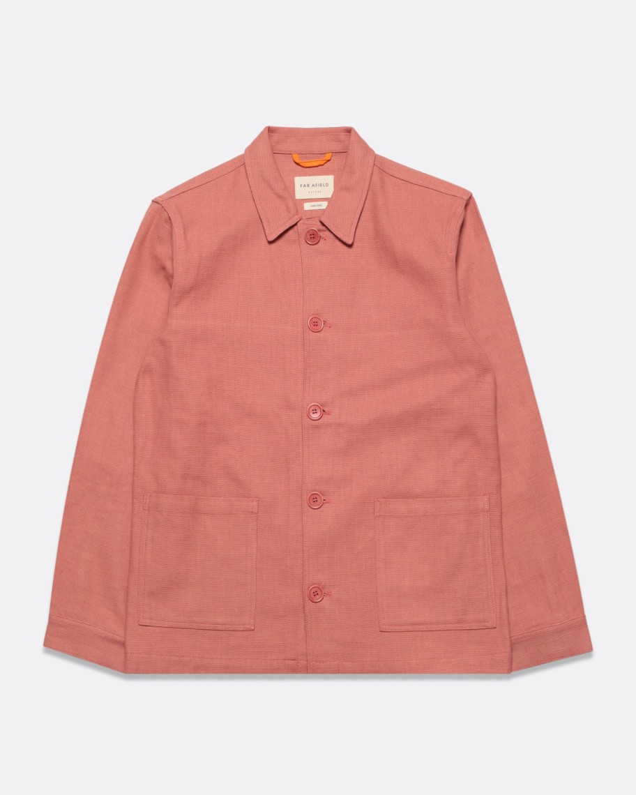 Far Afield Outerwear | Bisset Jacket - Pink Textured Weave