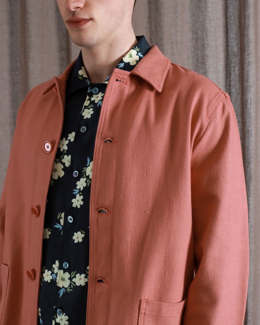 Far Afield Outerwear | Bisset Jacket - Pink Textured Weave