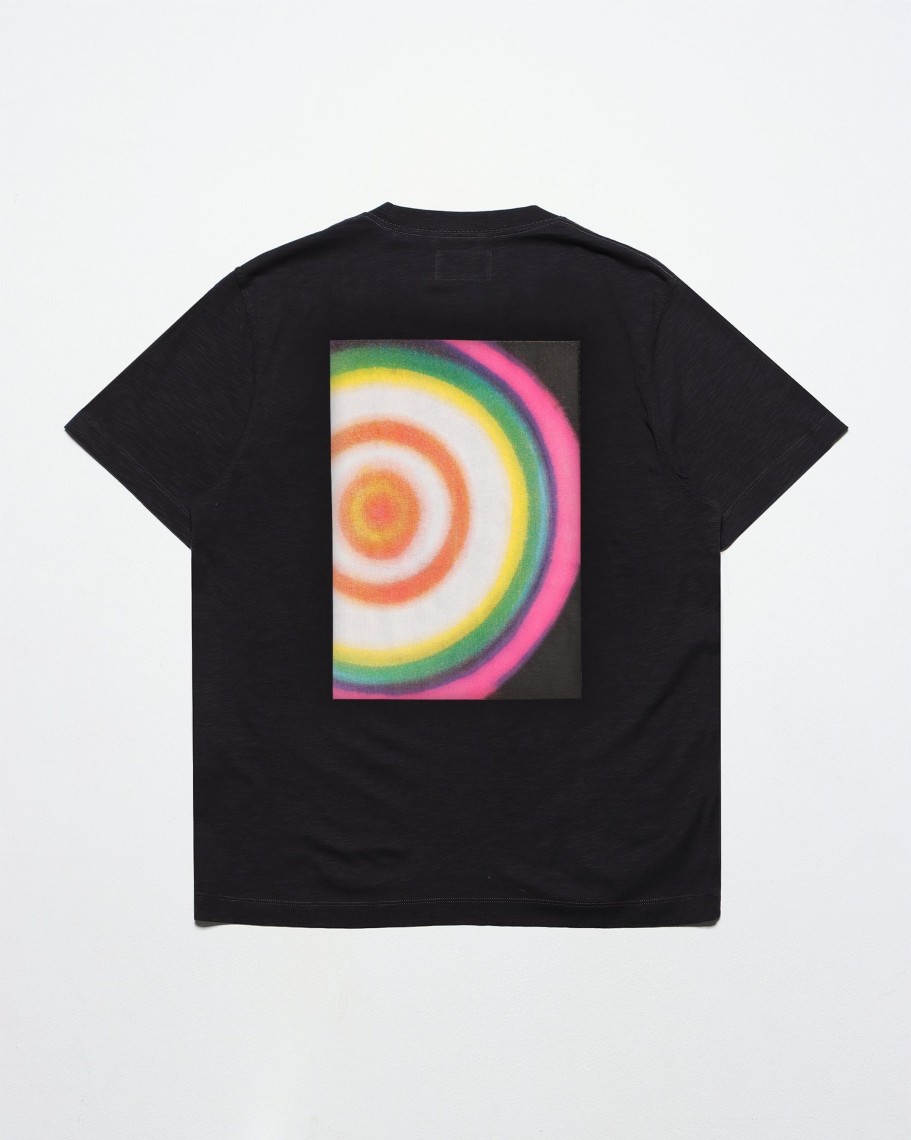 Far Afield T-Shirts | Graphic T-Shirt - Black Light Circle Print