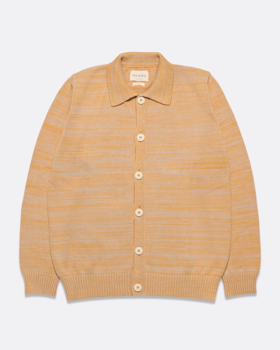 Far Afield Knitwear | Kiyo Cardigan - Honey Gold / Sand Twisted Yarn