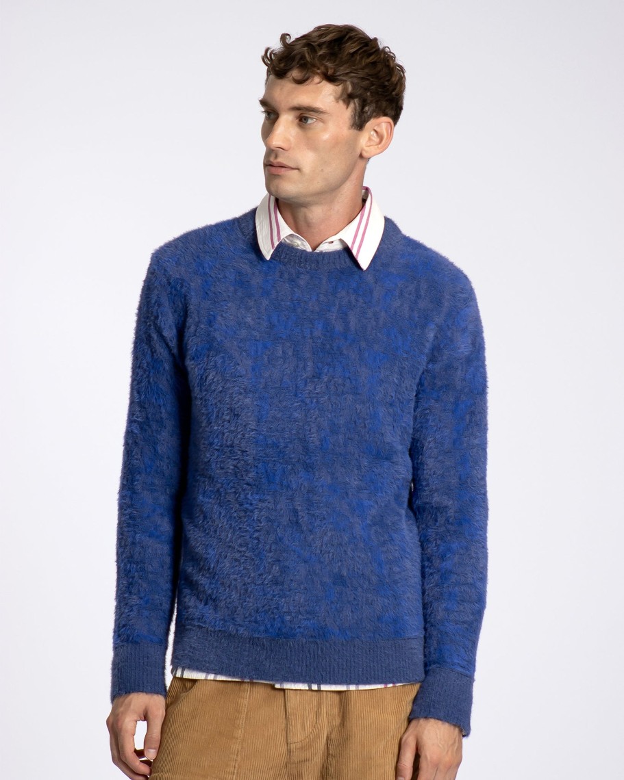 Far Afield Knitwear | Eclipse Knit - Blue Fluffy Tie Dye