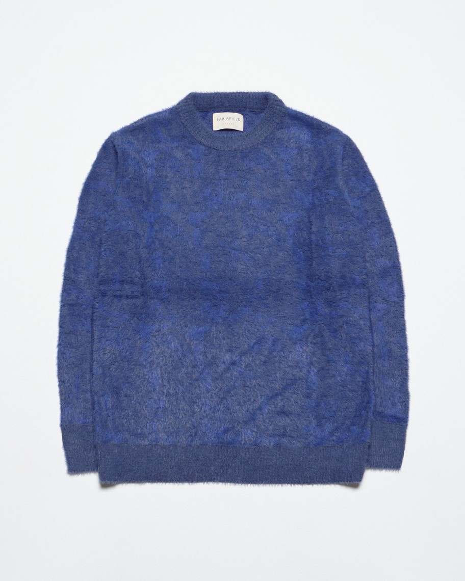 Far Afield Knitwear | Eclipse Knit - Blue Fluffy Tie Dye