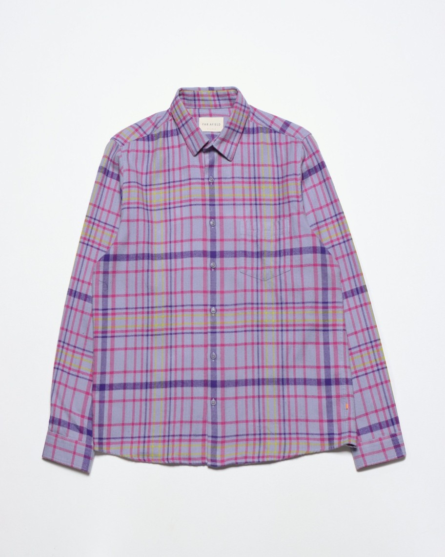 Far Afield Shirts | Classic Shirt - Silver Blue / Multi Check