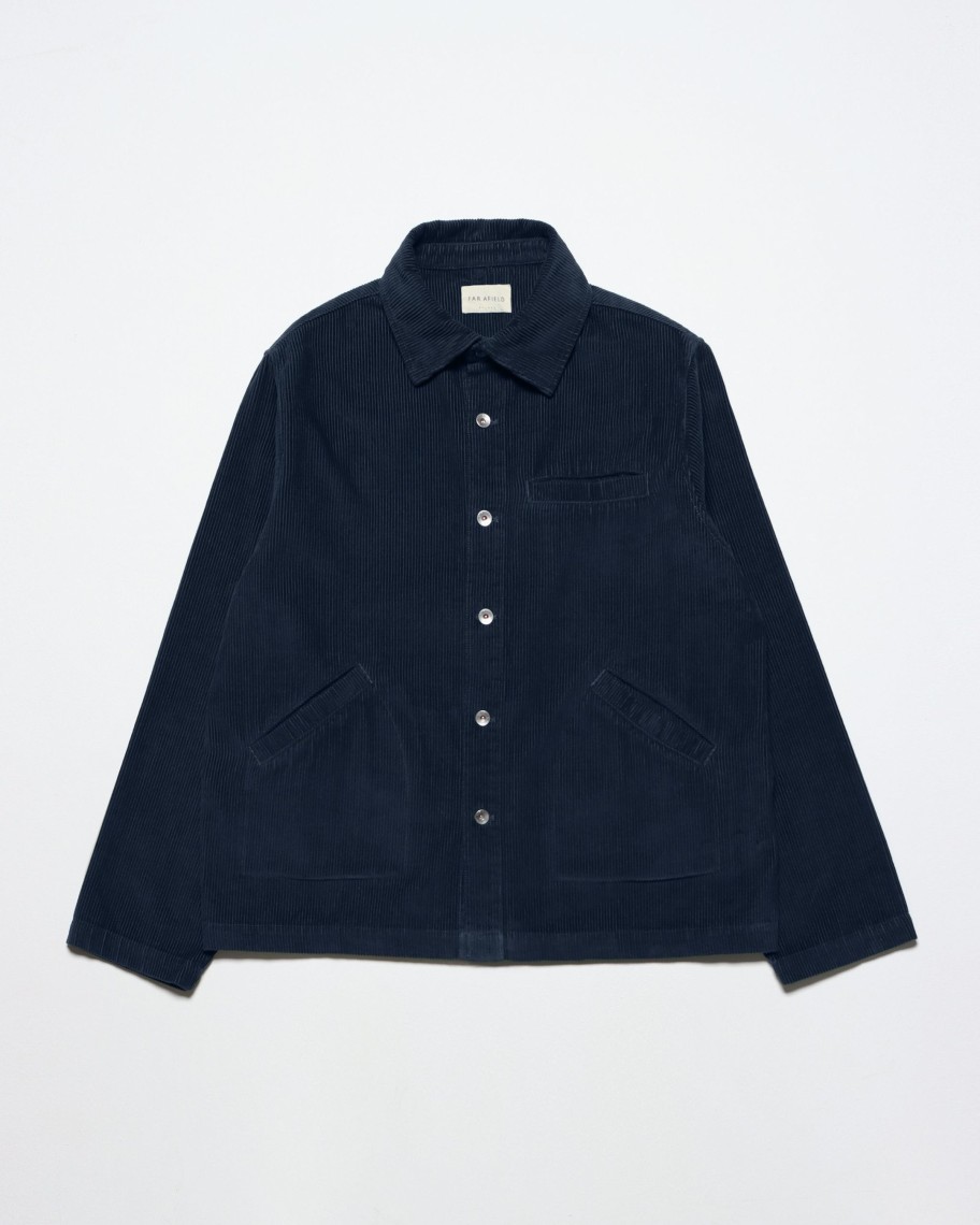 Far Afield Shirts | Evans Overshirt - Insignia Blue Corduroy