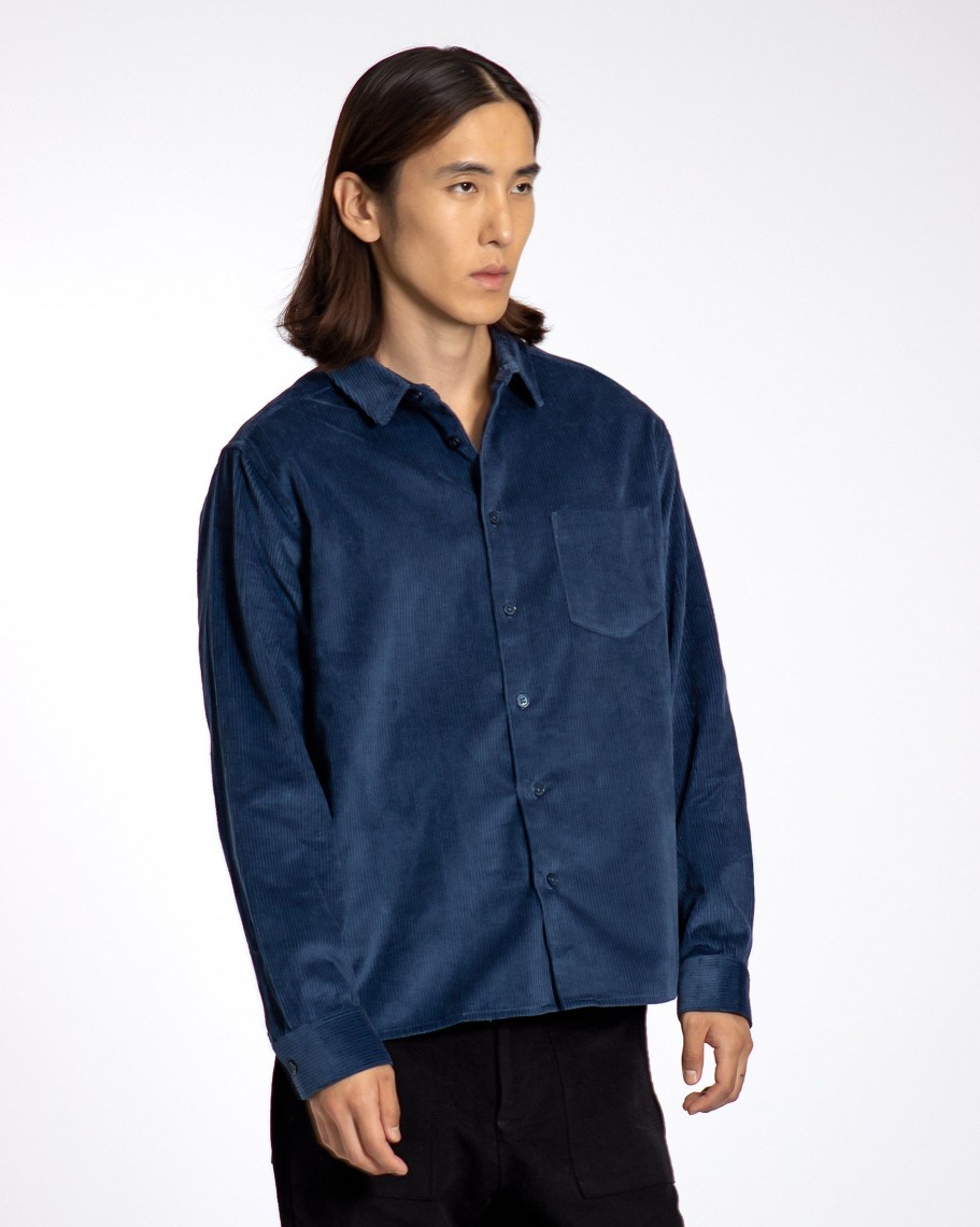 Far Afield Shirts | Day Shirt - Insignia Blue Corduroy