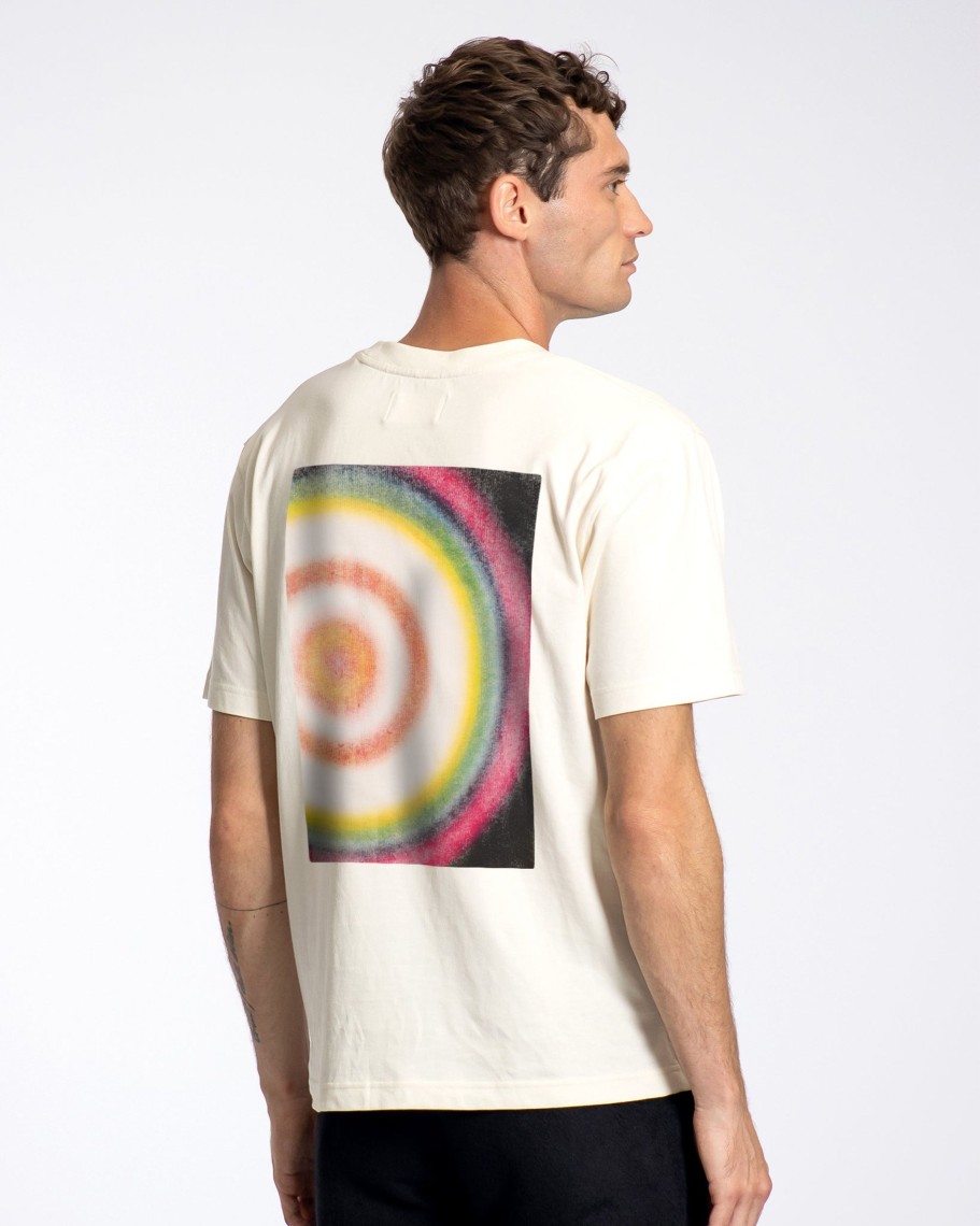 Far Afield T-Shirts | Graphic T-Shirt - White Light Circle Print