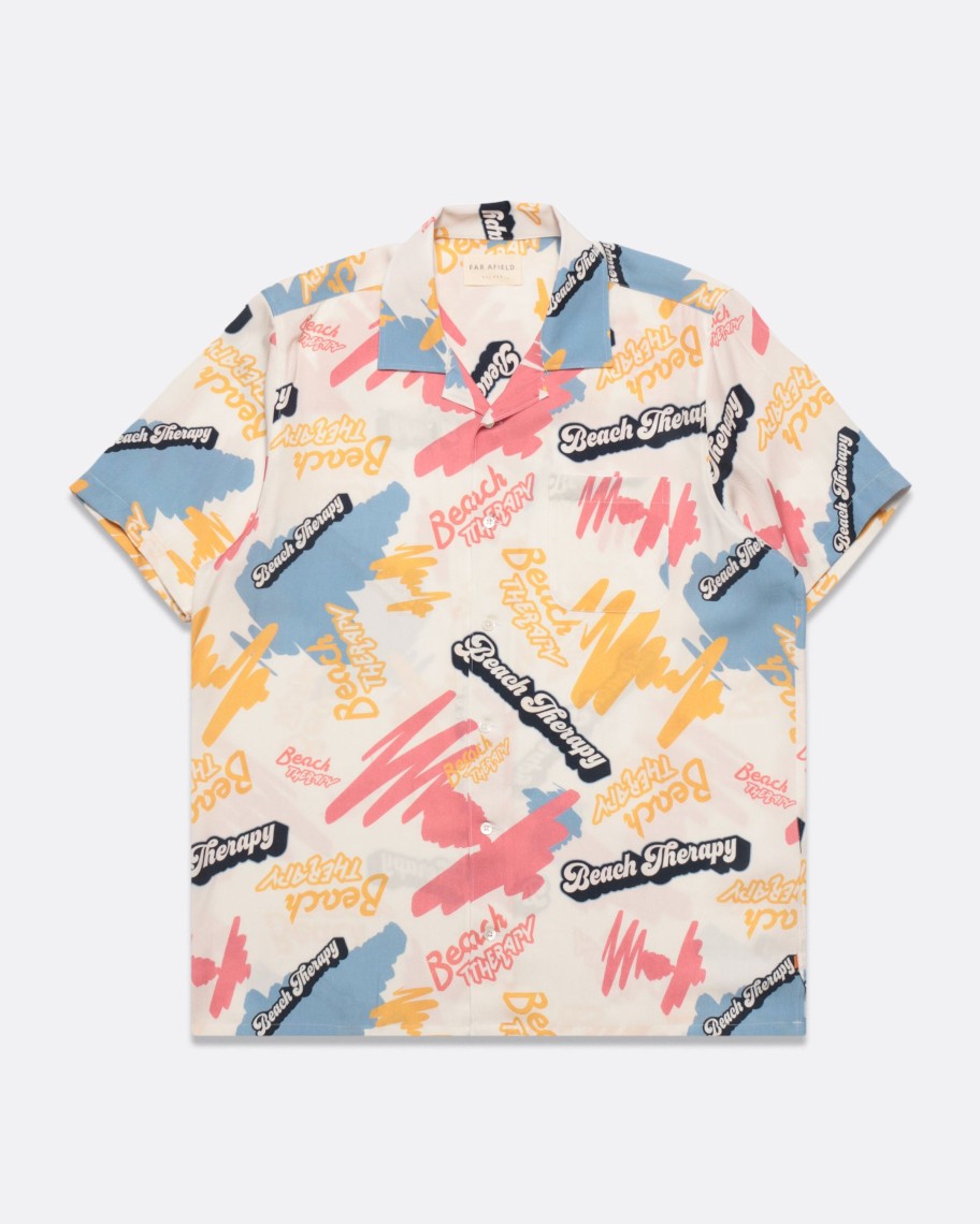 Far Afield Shirts | Stachio Shirt - Multi Colour Beach Therapy Print