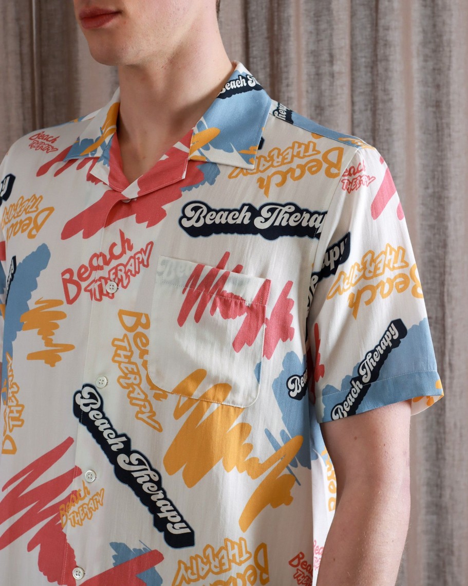 Far Afield Shirts | Stachio Shirt - Multi Colour Beach Therapy Print