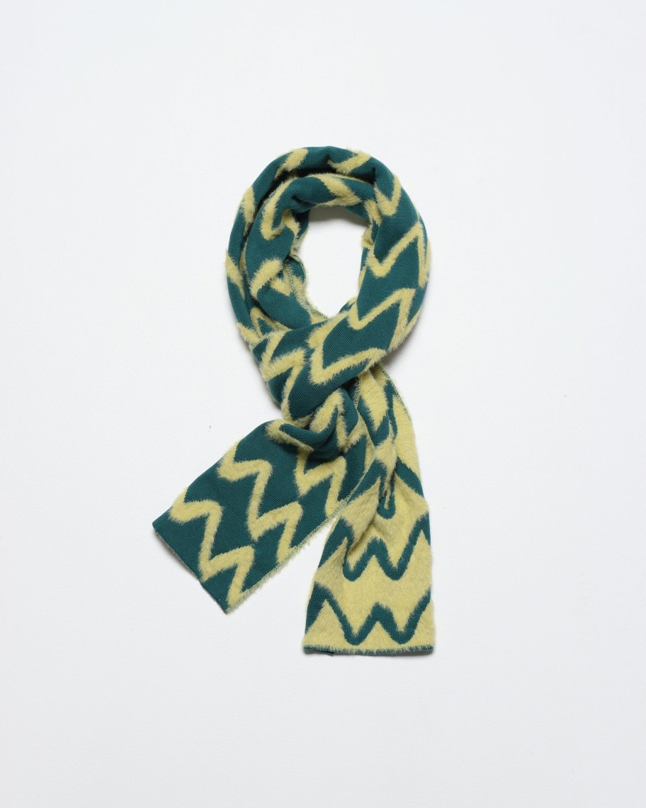 Far Afield Scarves | Zig Scarf - Deep Teal / Citronelle Organic Cotton Blend