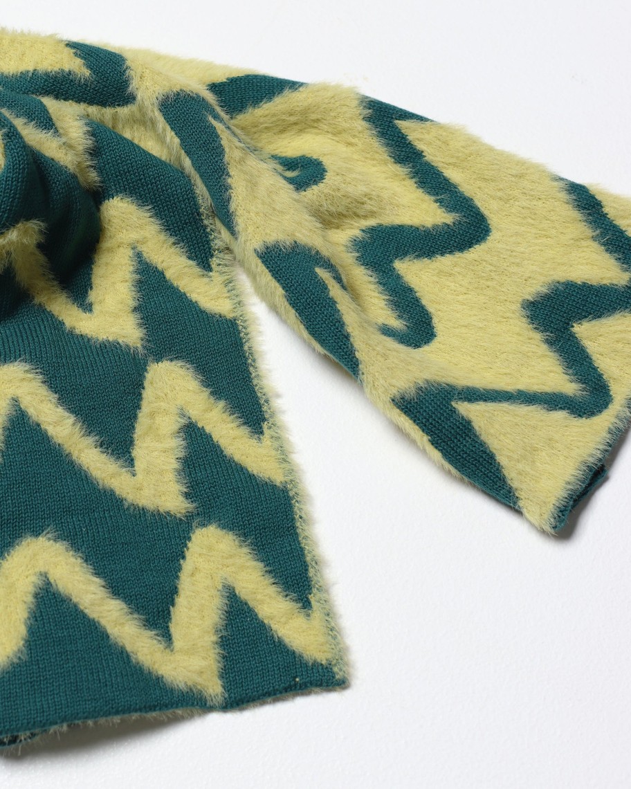 Far Afield Scarves | Zig Scarf - Deep Teal / Citronelle Organic Cotton Blend