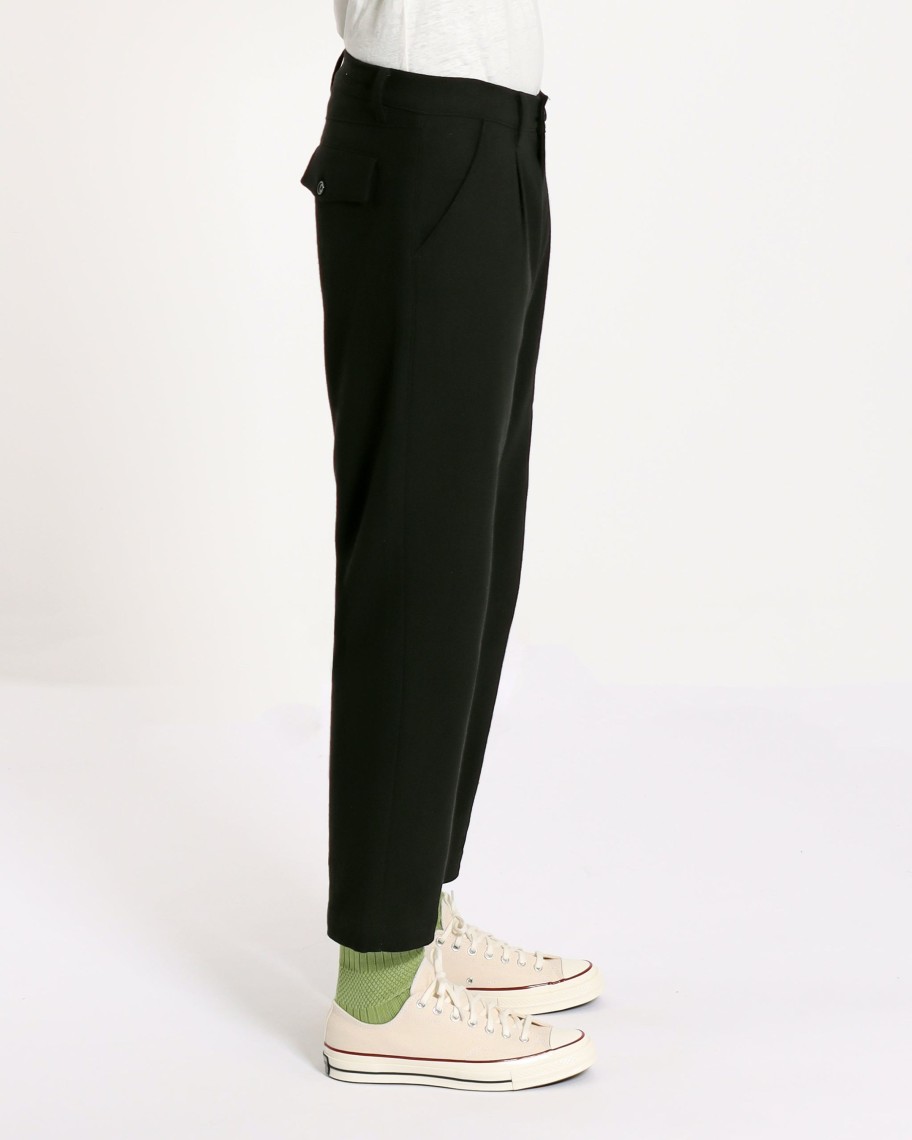 Far Afield Trousers | Ryder Trouser - Black Textured Weave